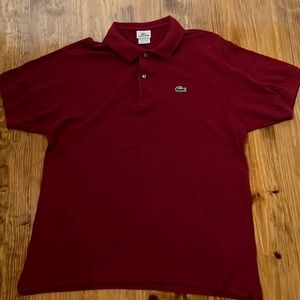 Lacoste size 6 Burgundy Polo